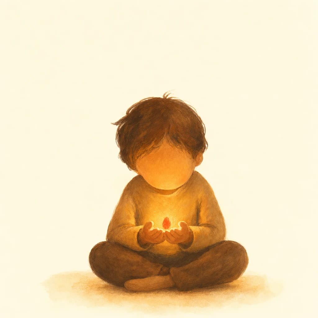 A child gazing up at a sky of curiosities